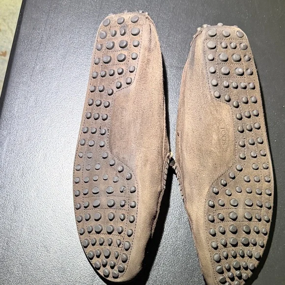 Tod's Dark Brown Suede Driver Loafers men’s size 11 Made in Italy - Picture 8 of 16